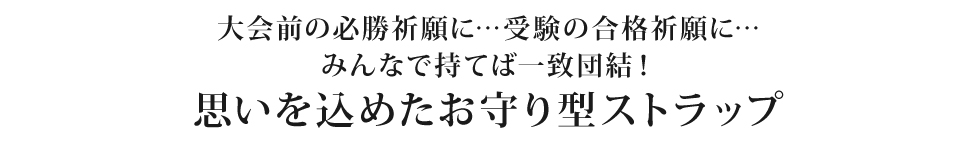 思いを込めたお守り型ストラップ